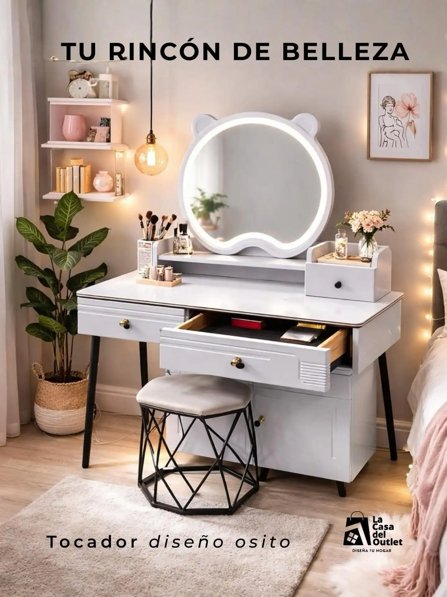 Tener un espacio propio para arreglarse hace que cada día comience mejor ✨
Este tocador con espejo LED diseño osito combina funcionalidad y diseño en un mueble que destaca por su estilo único y moderno.
Su espejo con iluminación LED permite una mejor visibilidad mientras te arreglas, y sus compartimentos ayudan a mantener todo organizado.
Ideal para dormitorios juveniles o espacios que buscan un toque especial y diferente.
📩 Escríbenos para stock disponible.

#DecoracionDormitorio
#TocadorModerno
#DecoHogar
#CasaBonita
#InspiracionDeco